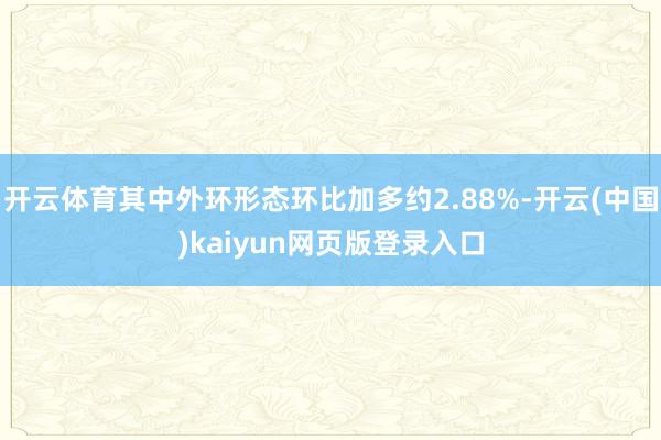 开云体育其中外环形态环比加多约2.88%-开云(中国)kaiyun网页版登录入口