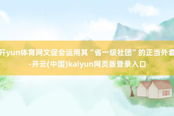 开yun体育网文促会运用其“省一级社团”的正当外套-开云(中国)kaiyun网页版登录入口